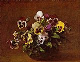 Henri Fantin-Latour Pansies II painting